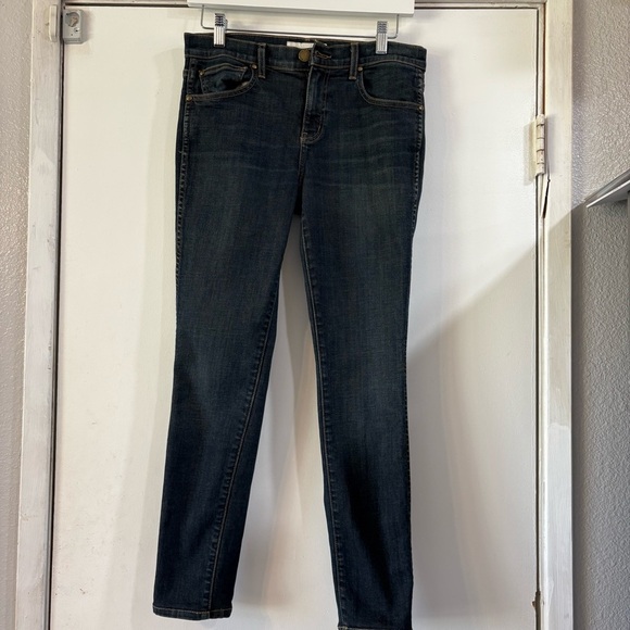 The Great Almost Skinny Dark Wash Jeans Slim Womens 25 USA Distressed stretchy - Picture 1 of 12